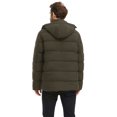 thumbnail image 3 of Wantdo Men's Recycled Winter Coat Hooded Winter Jacket Waterproof Puffer Jacket Army Green XL, 3 of 9