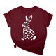 thumbnail image 1 of Tops de Cuello Alto para las Mujeres Amante Impreso Camiseta Cuello Redondo Manga Corta, Poliéster Spandex, 1 of 7
