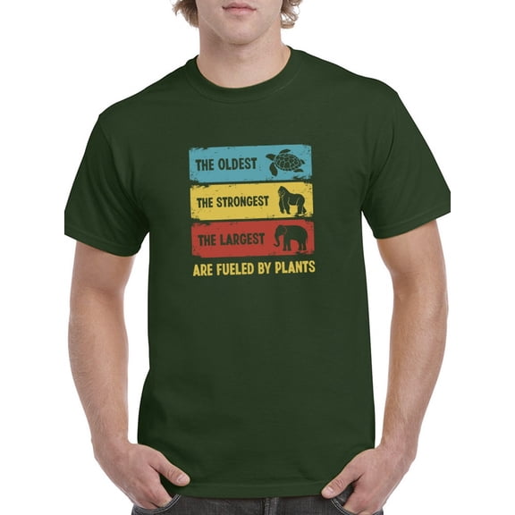Fueled By Plants Quotes T-Shirt Men -Smartprints Designs, Male x-Large