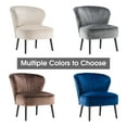 thumbnail image 2 of MCombo Velvet Wingback Side Chair, Accent Chair, Mid-Century Living Room Chair, 1 Piece(Grey), 2 of 8
