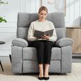 thumbnail image 2 of Trustyue Dual Motor Power Lift Recliner Chair for Elderly, Oversized Lay Flat Lift Chair with Heat and Massage, Living Room Chairs for Tall People, Hidden Cup Holders (Chenille, Gray), 2 of 10