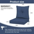 thumbnail image 3 of Outdoor Deep Seat Patio Cushion Set, 24x24x4.3 in, Waterproof Fade-Resistant Patio Furniture Cushions with Backrest, Removable Covers（Navy -2）, 3 of 6