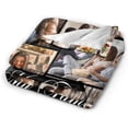 thumbnail image 4 of Customized Photo Blanket for Couples, Personalized Blankets with Name Image Logo Gifts for Husband/Wife, Gift for Wife Husband Her Him Anniversary Wedding, White, 40"x50" Blankets, 4 of 5
