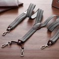 thumbnail image 5 of Buyless Fashion 2 pack Suspenders for Men - 48" Elastic Adjustable Straps 1 1/4" - Y Back with Metal Hooks - 5137-2-Heather-Gray, 5 of 7