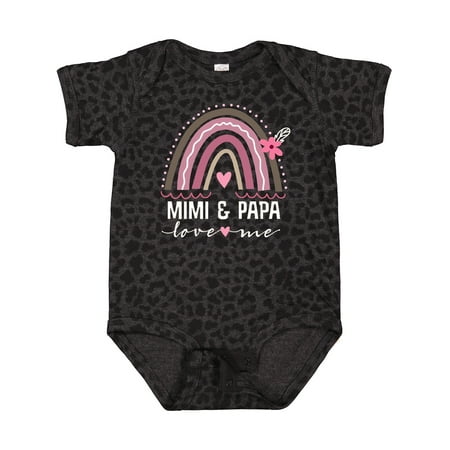 

Inktastic Mimi and Papa Love Me Rainbow Gift Baby Girl Bodysuit