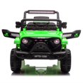 thumbnail image 5 of 12V Ride on Electric Truck Car for Kids, 12V Kids Electric Vehicles w/ Remote Control, Four-wheel suspension, USB, Bluetooth, Power display, lights, Battery Powered Ride on Toys for Boys Girls(Green), 5 of 7