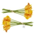 thumbnail image 2 of Pure Garden Artificial Calla-Lily with Stems - Real Touch Fake Flowers - 24 Pc Set (Sunset Orange), 2 of 8
