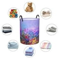 thumbnail image 6 of Daiia colorful Purple Cosmos Flower Laundry Hamper With Handles Large Storage Basket/Toy Organizer/Dirty Clothes Collapsible Waterproof For College Dorms, Bedroom,Bathroom, 6 of 8