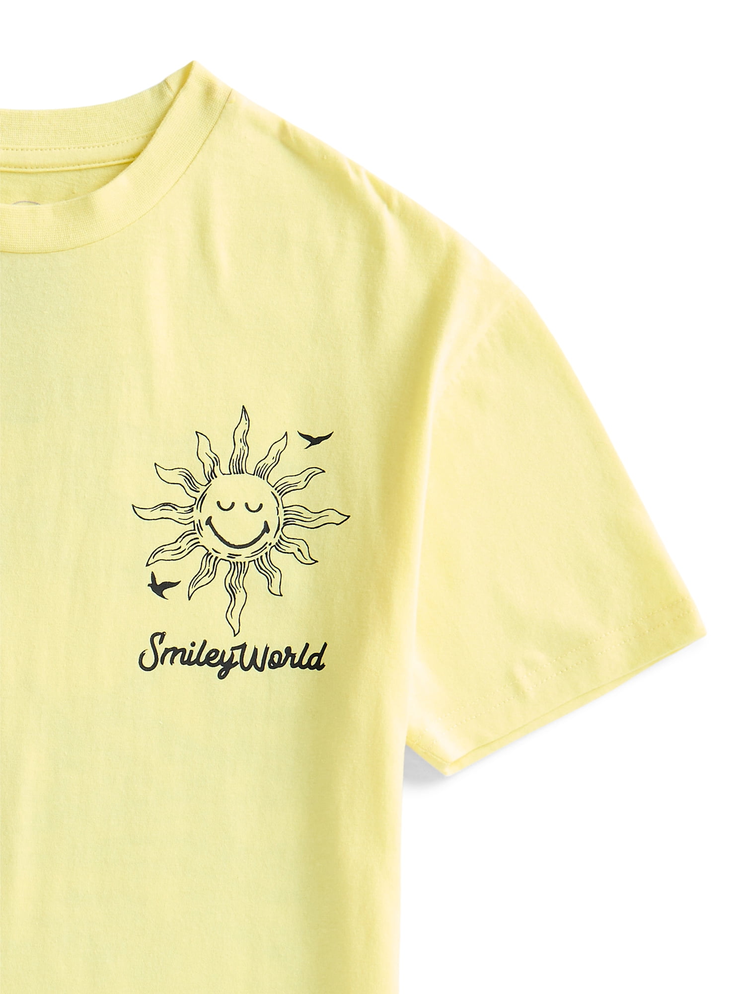 SmileyWorld Boys Cotton Neon Graphic Tee with Short Sleeves, Sizes XS-2XL