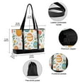 thumbnail image 2 of FORMRS Canvas Laptop Tote Bag for Women with 15.6" Computer Compartments Shoulder Handbag, Floral Easter Eggs, 2 of 7