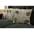 thumbnail image 5 of Ambesonne Grunge Throw Pillow Cover 4 Pack, Halloween Skulls Spooky, 20", Tan Dark Taupe, 5 of 5