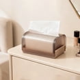 thumbnail image 4 of Plastic Tissue Box Cover Holder | Rectangular Tissue Dispenser for Bathroom Kitchen Living Room | Wall Mountable Storage Organizer with Spring Mechanism | Countertop or Desk Organizer, 4 of 6