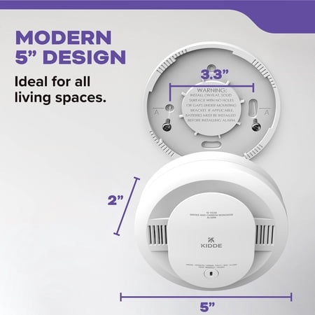 KIDDE 10-YEAR SEALED LITHIUM BATTERY-OPERATED COMBINATION SMOKE & CARBON MONOXIDE DETECTOR