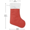 thumbnail image 2 of Coolnut 17.7 Inch Christmas Stockings, Orange Solid Color Presonalized Large Stocking Sock for Family Holiday Xmas Party Decorations 1PC, 2 of 7