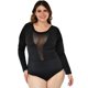 thumbnail image 1 of Traje de baño con mesh (talla extra), modelo 7502 negro 38 Roman Fashion Traje de baño 7502, 1 of 6