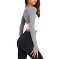 thumbnail image 3 of Blotona Women Long Sleeve Shrugs Cropped Open Front Bolero Shrug Crop Top Cardigan Sun Protection Shawl Arm Sleeve for Exercise Sport Gym, 3 of 4