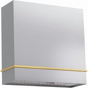 Akicon Range Hood 36 Inch, 600 CFM Stainless Steel Vent Hood with Powerful Range Hood Insert, Modern Square Kitchen Hood with 3 Speed Control, LED Lights, Baffle Filters, Wall Mounted (AK-HS36HA-BSC)
