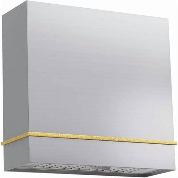 Akicon Range Hood 36 Inch, 600 CFM Stainless Steel Vent Hood with Powerful Range Hood Insert, Modern Square Kitchen Hood with 3 Speed Control, LED Lights, Baffle Filters, Wall Mounted (AK-HS36HA-BSC)