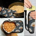 thumbnail image 5 of Yayeee Oven Mitts and Pot Holder Set of 2 Heat Resistant Kitchen Gloves Baking Hot Pad, Orange Elegant Geometric, 5 of 5