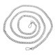 thumbnail image 1 of 1PC Iron Flat Chain Handbag Chain Purse Strap Shoulder Bag Cross Body Bag Replacement Strap (Silver), 1 of 4