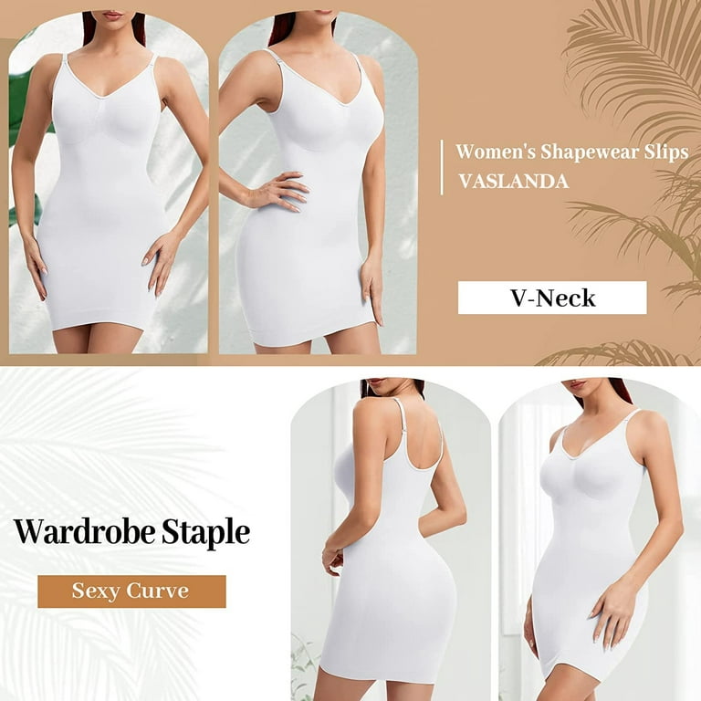 Vaslanda Women's Shapewear Slips for Under Dresses Tummy Control