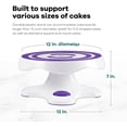 thumbnail image 2 of Tilt-N-Turn Ultra Cake Turntable - 12x7 Inch Non-Slip Rotating Stand for Smooth Decorating, 2 of 6