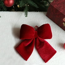 Large Christmas Bows,Velvet Christmas Bows for Tree Top,Christmas Red Velvet Bows Knots with Stuffed Ornament,Red Christmas Bows for Winter Christmas Party Favor Home Outdoor New Year Decoration