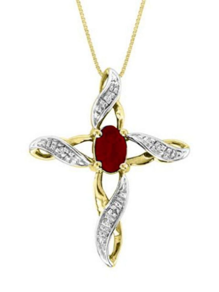 Rylos - RYLOS Necklaces for Women 925 Yellow Gold Plated Silver Cross