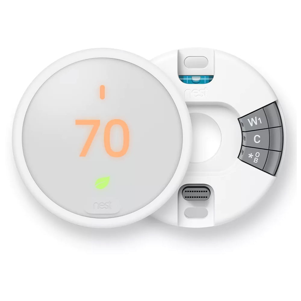 Nest Thermostat E LCD Smart Home Automation With Google Home Mini