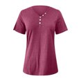 thumbnail image 4 of BJUTIR T Shirts For Women Graphic Tees Short Sleeve T Shirts Fashion V Neck Oversized Loose Tops Solid Casual Blouses, 4 of 9