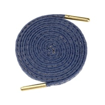 INSPIRE CHIC Cotton Blend Denim Flat Shoelace, 0.31'' Width Shoe Laces for Sneakers