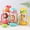 Red, variant on zhonghuaying 3 Pack Colorful Jungle-Themed Water Bottle with Handles, Portable Flip Lid Sippy Cup with Playful Prints