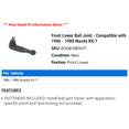 thumbnail image 2 of Front Lower Ball Joint - Compatible with 1986 - 1988 Mazda RX-7 1987, 2 of 2