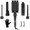 Black, variant on MAXT 5-in-1 Curling Iron Set, Hair Waver, Curling Irons for Hair, Curling Wand Set, Hair Crimper Hair Curler, Hair Tool Kit with Thermal Brush, Gift for Women, Black