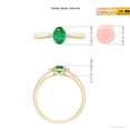 thumbnail image 4 of Angara Natural 0.4 Ct. Emerald with Diamond Classic Ring in 14K Yellow Gold for Women (Ring Size: 3.5), 4 of 9