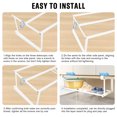 thumbnail image 7 of Expandable Shoe Rack, 19.69 - 35.43 Inches White Retractable Under Cabinet Shelf Hanging for Closet, Entryway, Corner, Garage, Space-Saving and Heavy Duty Metal, with 2 S-Hooks, 7 of 7