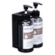 thumbnail image 3 of Dispensador de ducha de loción Contenedores de champú para baño Prensa manual Botella de loción Inodoro de hotel Dispensador de champú de fácil limpie Gris 2 ranuras, 3 of 7