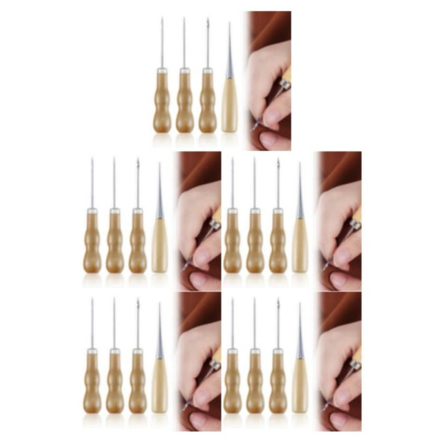 Maytalsory 4pieces Easy To Solid Wood Handle Drillable Awl For DIY Hand Tool Durable 5Set