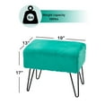 thumbnail image 6 of Home Soft Things Solid Faux Fur Ottoman - Arcadia - 19" x 13" x 17", 6 of 7