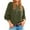 Army Green, variant on Women's Henley Neck Sweater Button Front Long Sleeve Loose Knit Pullover (Blue, XL)