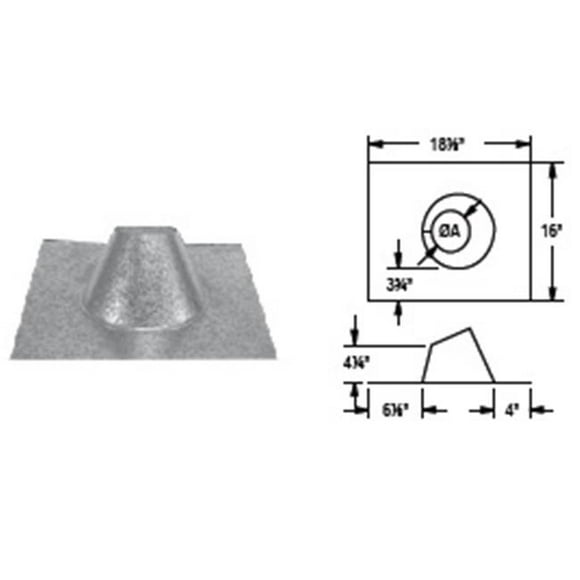 M & G Duravent 4PVP-F6 4 Inch Dura-Vent Pelletvent Pro Adjustable Flashing