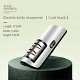 thumbnail image 3 of Electric Knife Sharpener Automatic Adjustable Kitchen Tool for Fast Sharpening Knives Scissors Orange, 3 of 9