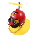 Disponible Pequeños patos amarillos con cascos pequeños con luz de noche para motos y coches