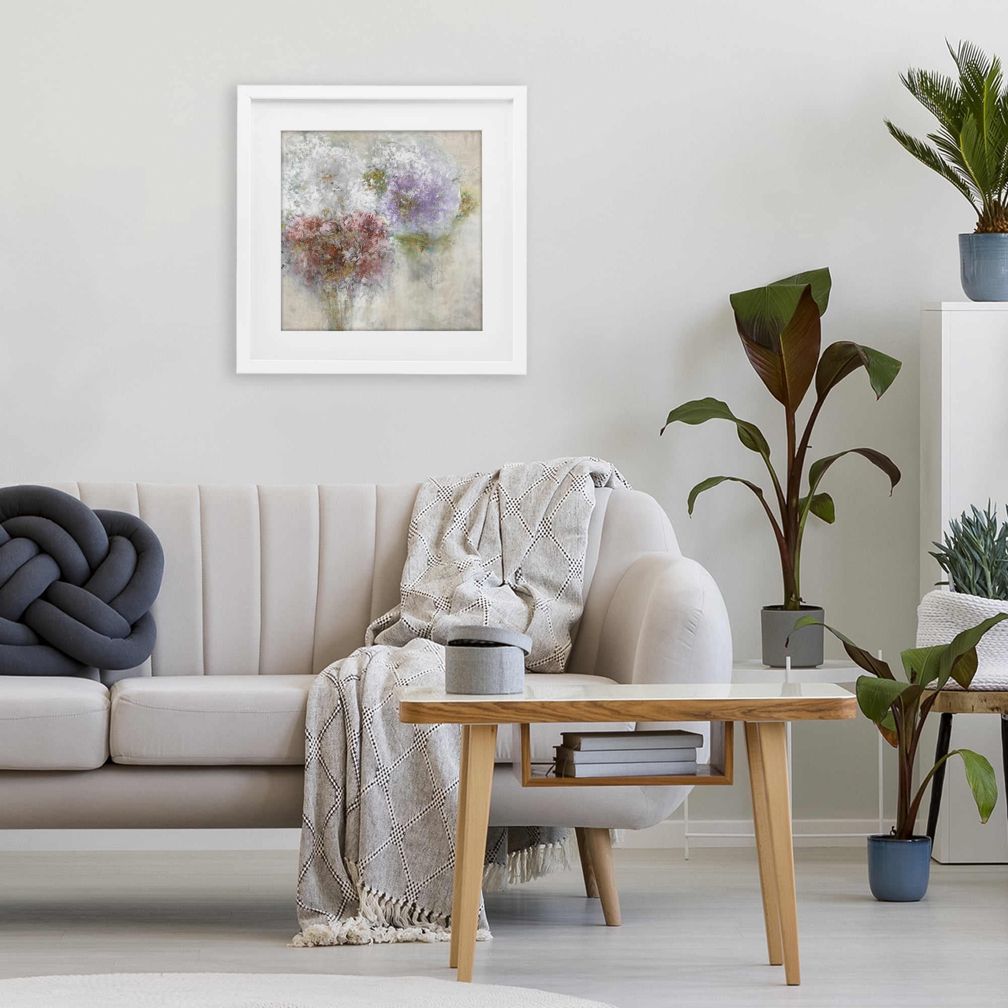 Stupell Industries Dappled Visuals Flowers White Framed Print Under Glass, design by Leah Rei