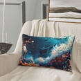 thumbnail image 5 of Lsque Fantasy Underwater Adventure Pattern Pillow Case – Soft & Cozy Throw Pillow Cover, Hypoallergenic Cushion Case for Sleeping Women with Envelope Closure-14"x20", 5 of 6