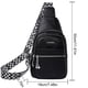 thumbnail image 3 of Bolsa De Pecho Bolso de pecho para mujer, bolsos de hombro de PU a la moda informal, bolsillo en la cintura del pecho (negro) Tmvgtek Para Estrenar, 3 of 3