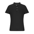 thumbnail image 3 of Njoeus Men Casual Basic Henleys T-Shirts Short Sleeve Business Work Shirt for Men Summer Solid Color Dress Shirts with Pocket S-3XL, 3 of 5