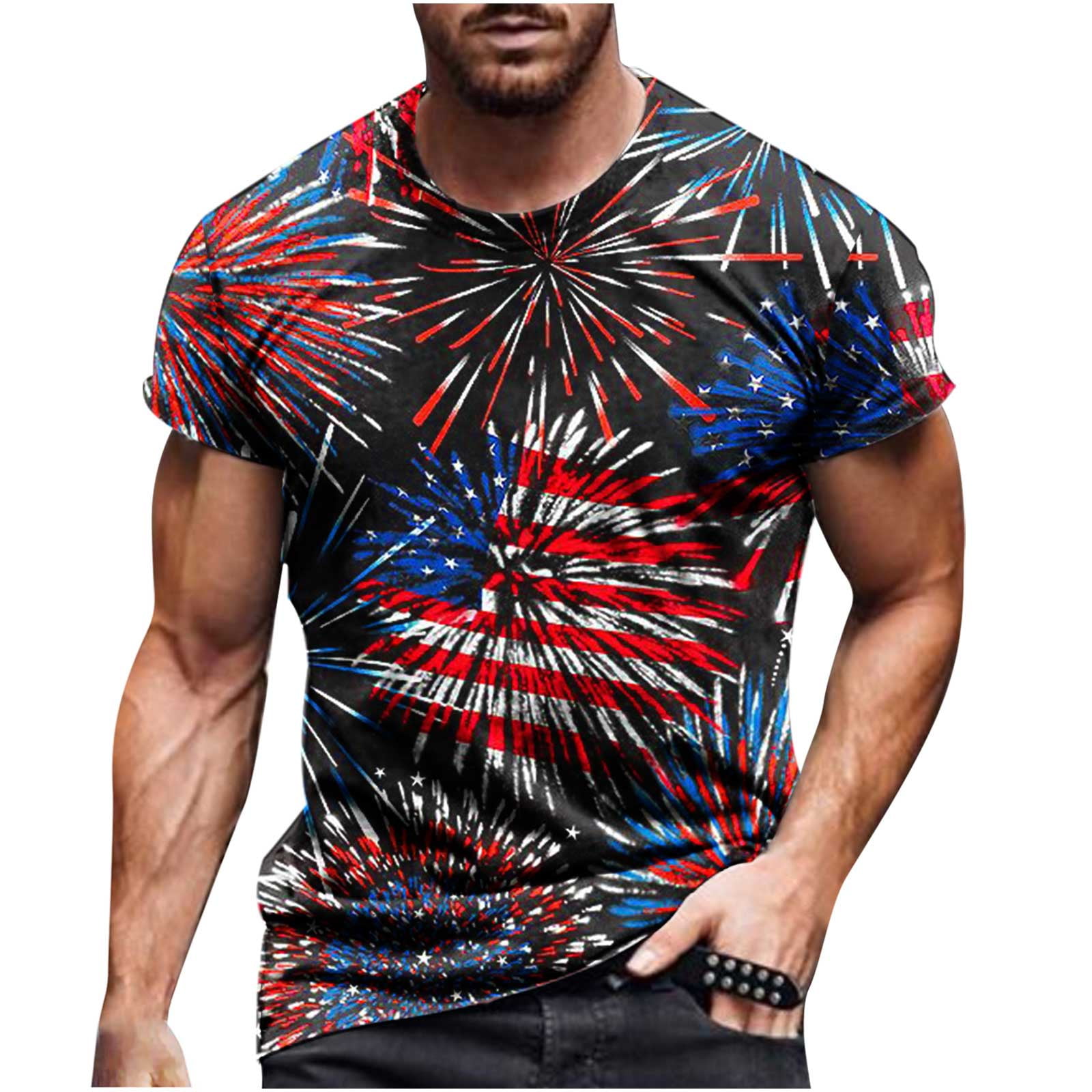 Meichang T Shirts for Men Graphic 2024,Fashion 3D Marble Print Fitness  Sports Short Sleeve Tees Muscle Shirt Streetwear Tops Blue 2XL