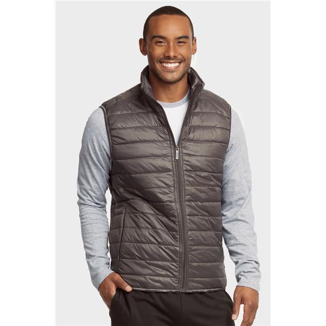 247 Frenzy MPV200EGRYLG Mens ET TU Lightweight Puffer Vest, Gray