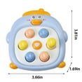 thumbnail image 3 of Light Blue Children Ducks Whack A Mole Game Pressing Toy, Mini Console Parent Child Interactive Puzzle Safe, 3 of 7
